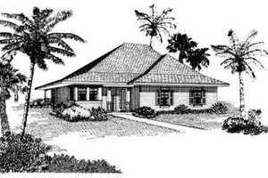 Cottage Exterior - Front Elevation Plan #410-257