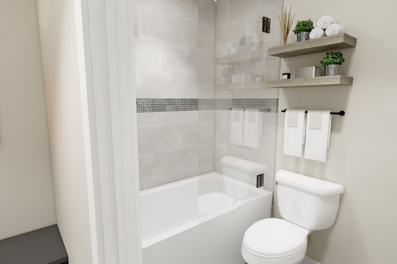 House Blueprint - Interior - Bathroom 3 for Bungalow House Plan #51-1384 - 4 bed, 3.5 bath
