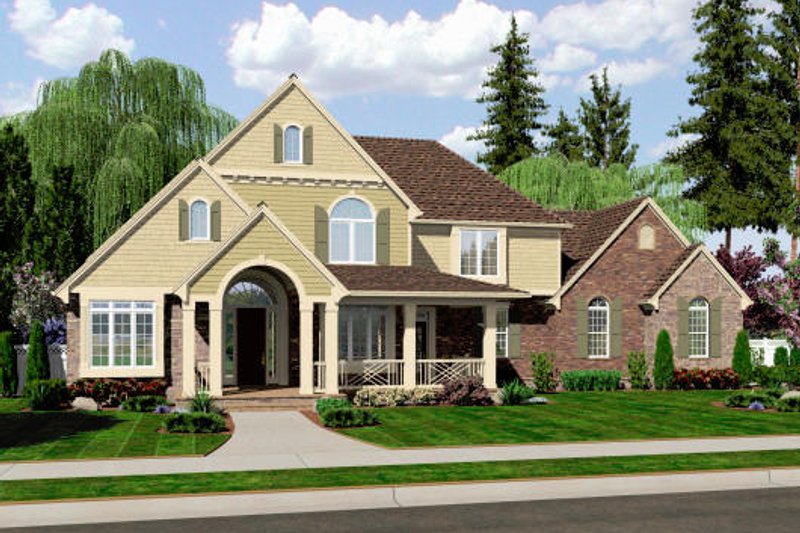 Traditional Style House Plan - 4 Beds 3.5 Baths 3166 Sq/Ft Plan #46-500