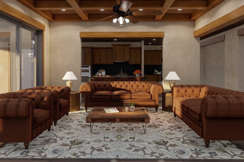 House Blueprint - Interior - Family Room for Craftsman House Plan #17-3451 - 3 bed, 3.5 bath