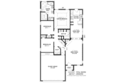 European Style House Plan - 3 Beds 2 Baths 1410 Sq/Ft Plan #424-115 