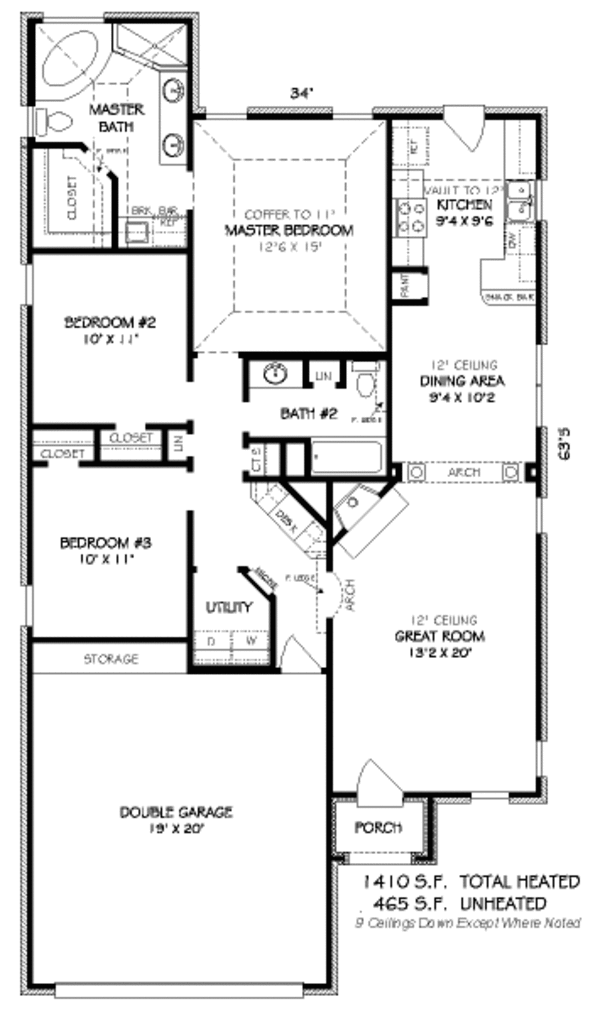 European Floor Plan - Main Floor Plan #424-115