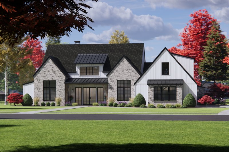 House Design - Exterior - Front Elevation 5 for European House Plan #1096-61 - 4 bed, 3.5 bath