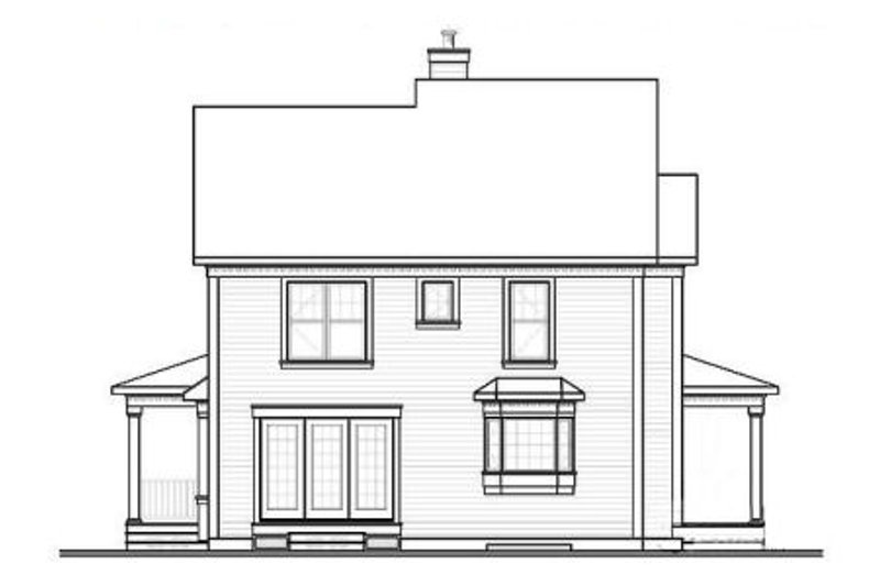 House Blueprint - Exterior - Rear Elevation for Country House Plan #23-549 - 3 bed, 2.5 bath