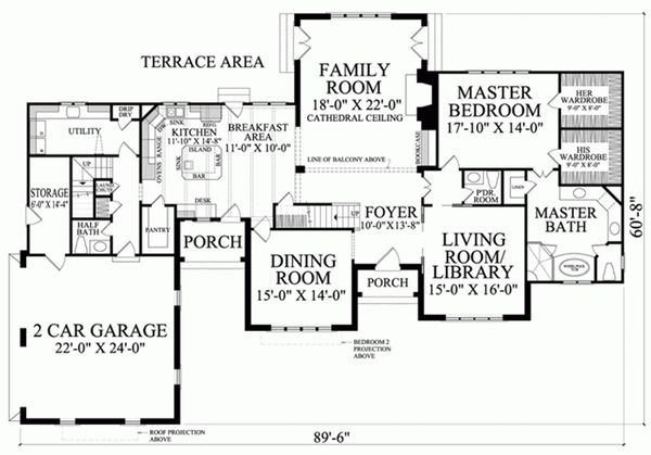 Architectural House Design - European Floor Plan - Main Floor Plan #137-232