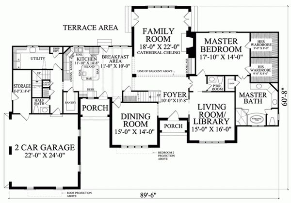 European Floor Plan - Main Floor Plan #137-232