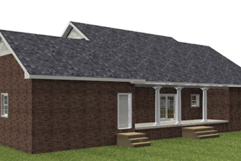 Home Plan - Exterior - Rear Elevation for Ranch House Plan #44-171 - 3 bed, 2 bath