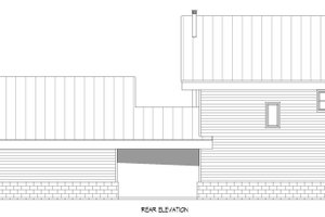 Exterior - Rear Elevation for Contemporary House Plan #932-468 - 3 bed, 2 bath