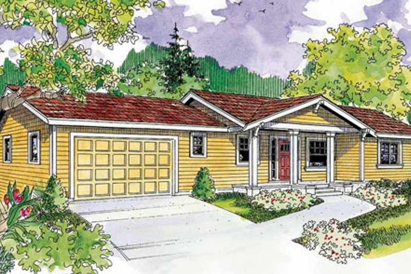 Home Plan - Ranch Exterior - Front Elevation Plan #124-740