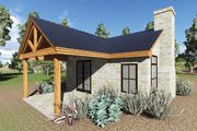 Cottage Style House Plan - 1 Beds 1 Baths 808 Sq/Ft Plan #935-9 