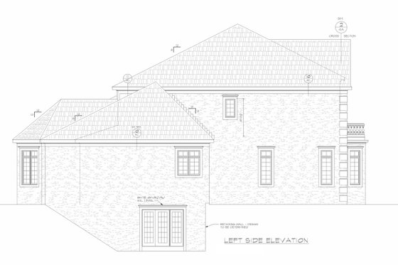 Exterior - Other Elevation for European House Plan #20-2378 - 5 bed, 5 bath