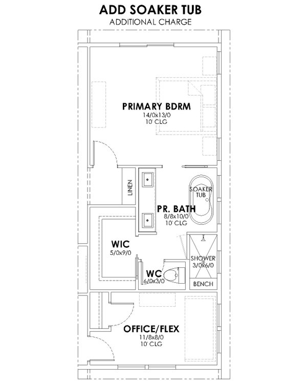 Architectural House Design - Floor Plan - Other Floor 2 for Ranch House Plan #1105-19 - 4 bed, 2 bath