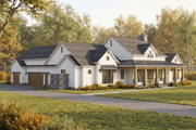 Farmhouse Style House Plan - 3 Beds 3.5 Baths 2692 Sq/Ft Plan #923-458 Exterior 
