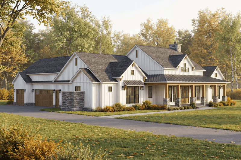 Architectural House Design - Exterior - Other Elevation 10 for Farmhouse House Plan #923-458 - 3 bed, 3.5 bath