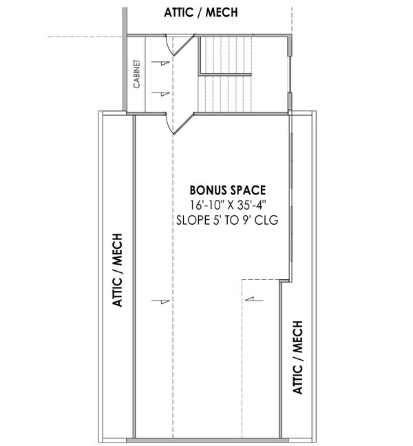 Modern Floor Plan - Upper Floor Plan #1096-20