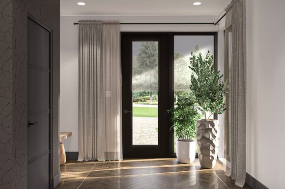 Interior - Entry for Cabin House Plan #455-484 - 3 bed, 2 bath