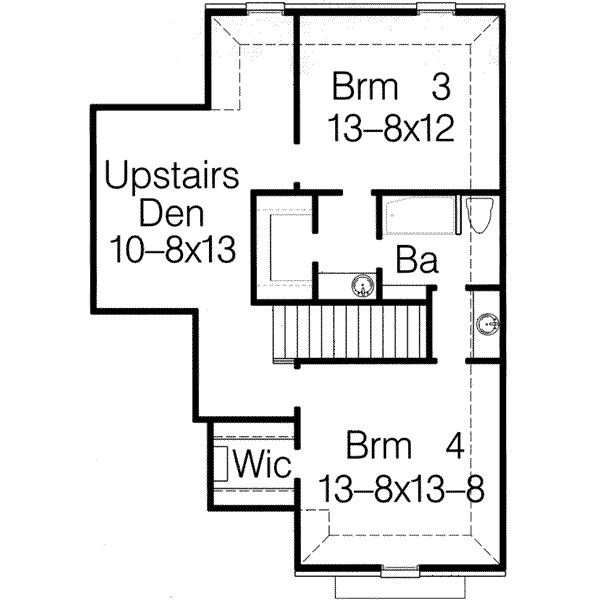 European Floor Plan - Upper Floor Plan #15-291