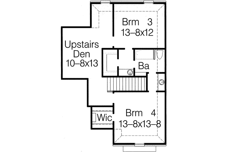 Home Plan - Floor Plan - Upper Floor for European House Plan #15-291 - 4 bed, 3 bath