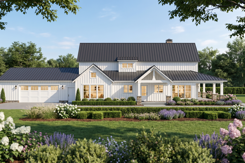 House Plan Design - Exterior - Other Elevation 3 for Farmhouse House Plan #923-506 - 3 bed, 3.5 bath
