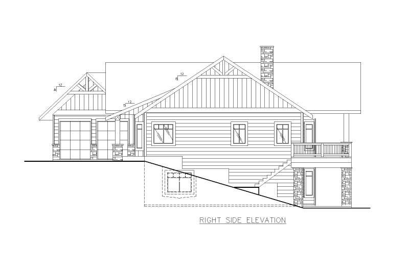 Architectural House Design - Exterior - Other Elevation 1 for Farmhouse House Plan #117-931 - 3 bed, 3.5 bath