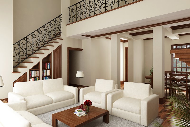 Architectural House Design - Interior - Family Room 1 for Southern House Plan #45-571 - 3 bed, 2.5 bath