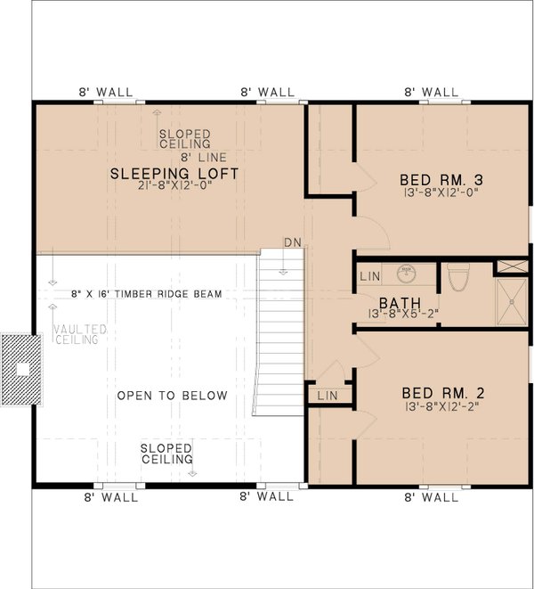 Farmhouse Floor Plan - Upper Floor Plan #923-245