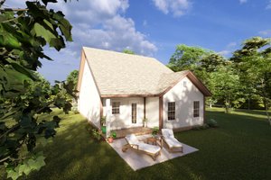 Exterior - Rear Elevation for Farmhouse House Plan #513-2215 - 4 bed, 3.5 bath