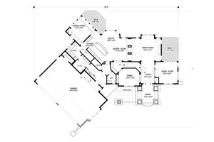 Floor Plan - Main Floor for Traditional House Plan #56-599 - 5 bed, 4.5 bath