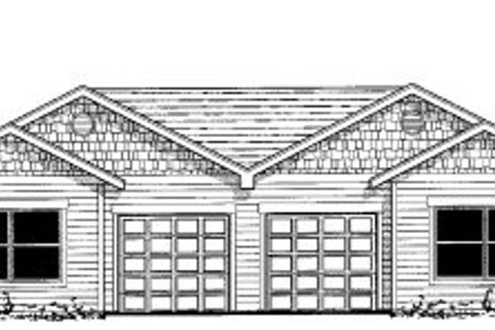 Exterior - Front Elevation for Ranch House Plan #303-397 - 2 bed, 1.5 bath