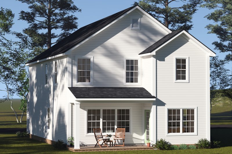 House Design - Exterior - Rear Elevation for Cottage House Plan #513-2320 - 4 bed, 3.5 bath