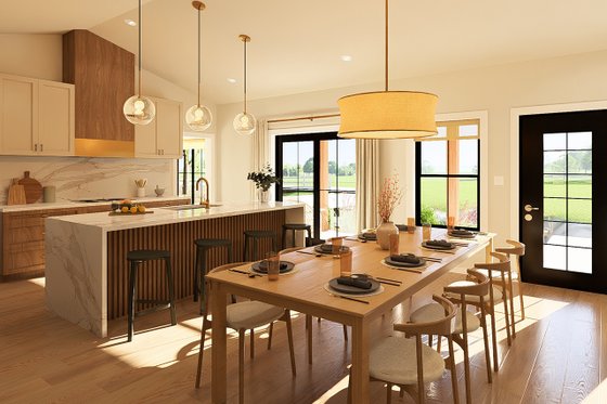 Interior - Dining Room for Farmhouse House Plan #126-310 - 3 bed, 2.5 bath