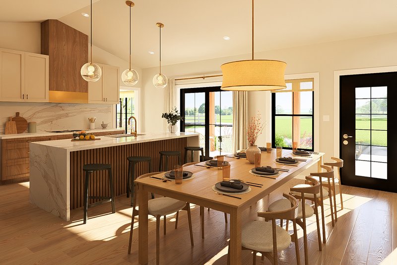 Architectural House Design - Interior - Dining Room for Farmhouse House Plan #126-310 - 3 bed, 2.5 bath