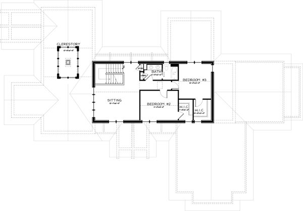 Craftsman Floor Plan - Upper Floor Plan #895-3