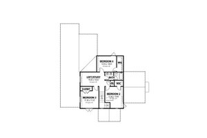 Floor Plan - Upper Floor for Contemporary House Plan #1080-14 - 4 bed, 2.5 bath