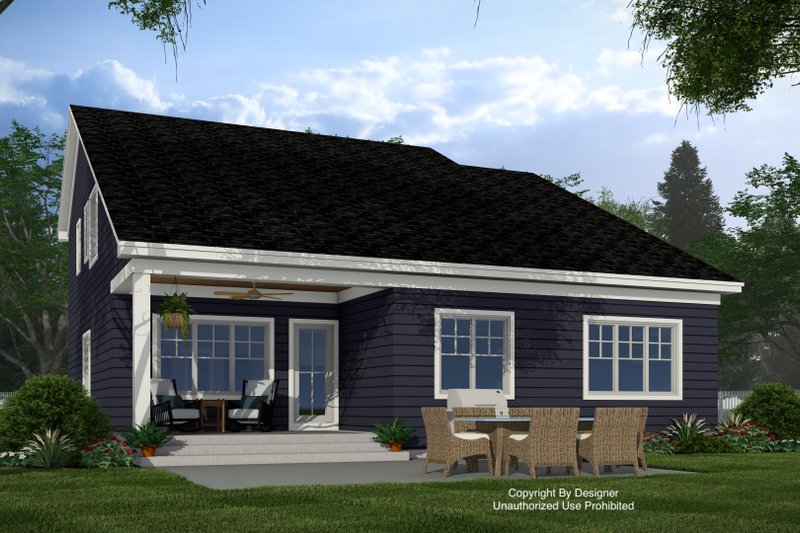 Home Plan - Exterior - Rear Elevation 1 for Craftsman House Plan #51-1556 - 4 bed, 4.5 bath