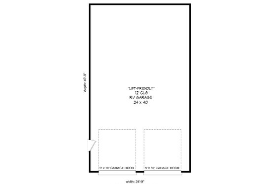 Floor Plan - Main Floor for Country House Plan #932-247, 0 bath
