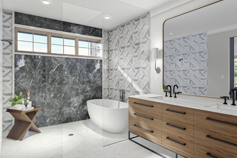 Home Plan - Interior - Master Bathroom for Barndominium House Plan #455-243 - 4 bed, 2.5 bath