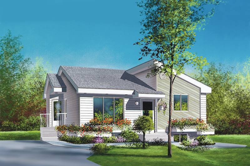 Dream House Plan - Contemporary Exterior - Front Elevation Plan #25-195