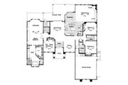 Mediterranean Style House Plan - 4 Beds 3 Baths 2660 Sq/Ft Plan #417-305 