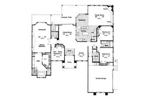 Floor Plan - Main Floor for Mediterranean House Plan #417-305 - 4 bed, 3 bath