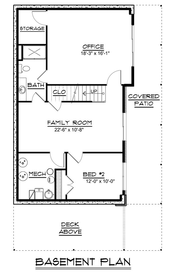 Modern Floor Plan - Lower Floor Plan #1064-298