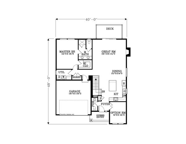 Home Plan - Craftsman Floor Plan - Main Floor Plan #53-584