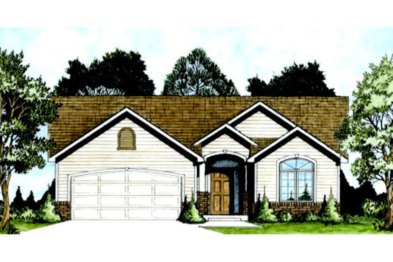 Traditional Style House Plan - 2 Beds 2 Baths 1091 Sq/Ft Plan #58-203