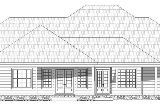 Exterior - Rear Elevation for Country House Plan #932-320 - 4 bed, 4 bath