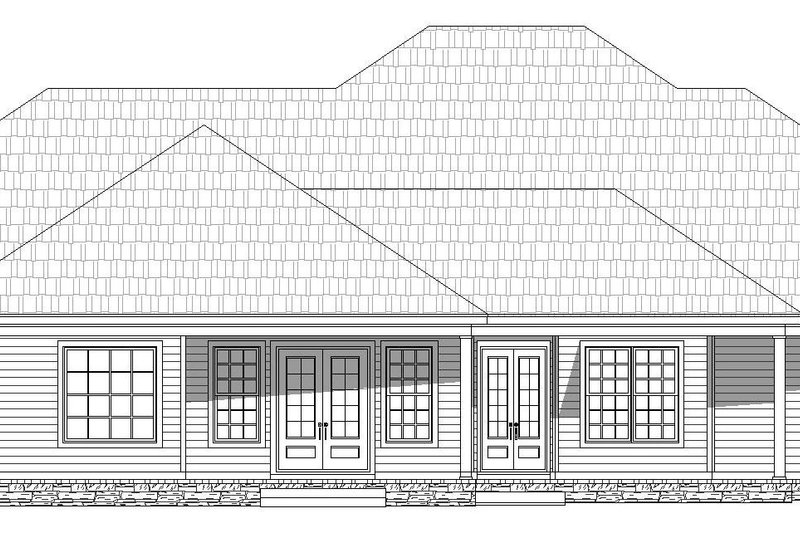 Architectural House Design - Exterior - Rear Elevation for Country House Plan #932-320 - 4 bed, 4 bath