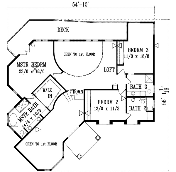 European Floor Plan - Upper Floor Plan #1-1108