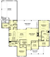 Floor Plan - Main Floor for Farmhouse House Plan #430-260 - 4 bed, 3.5 bath