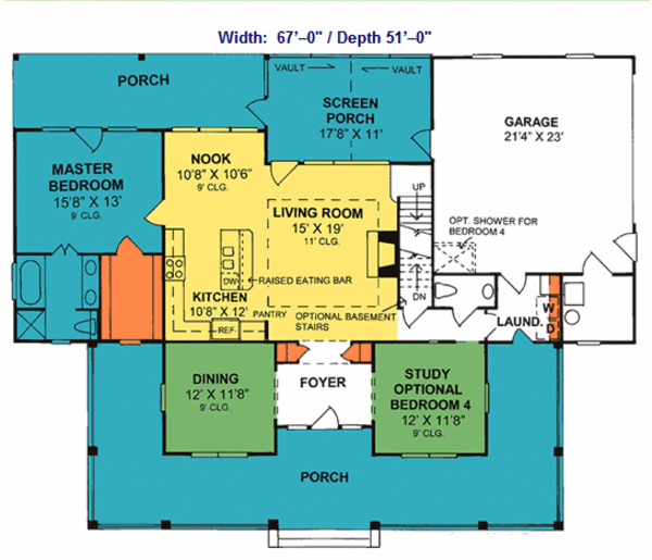 Home Plan - Country Floor Plan - Main Floor Plan #20-2036