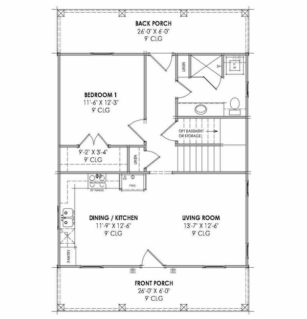 Dream House Plan - Bungalow Floor Plan - Main Floor Plan #1096-169