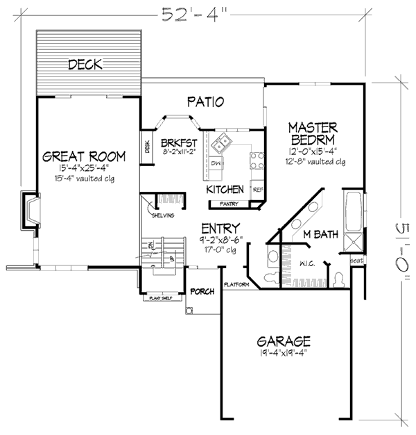 Home Plan - Modern Floor Plan - Main Floor Plan #320-466